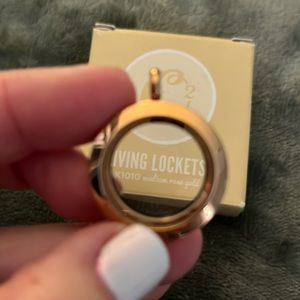 Origami Owl medium rose gold locket